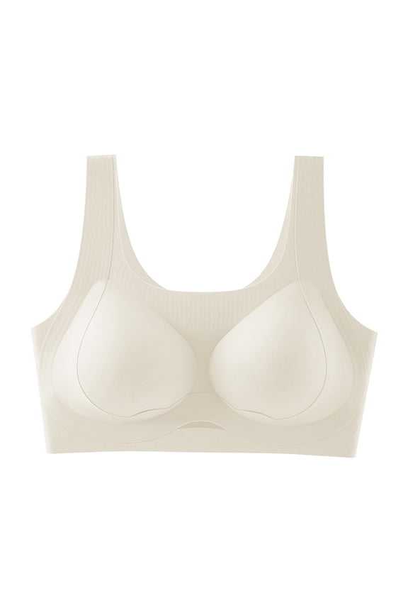 Seamless Square Neck Bra for Women Wireless Comfort Bralette with Underbust Cutout