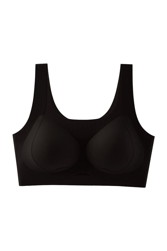 Seamless Square Neck Bra for Women Wireless Comfort Bralette with Underbust Cutout