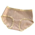 thumbnail image 1 of hoksml Sexy Ladies Panties for Women Mid Waisted Seamless Cotton Briefs Underwear Breathable Period Comfor Leakproof Panties Clearance, 1 of 2
