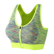 hoksml Sports Bras For Women Zip Front Sports Bra Wireless Post- Bra Active Yoga Sports Bras Clearance