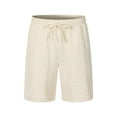 thumbnail image 1 of hoksml Summer Men's Casual Shorts Solid Color Elastic Waist Drawstring Tie Shorts Gym Athletic Running Shorts 2025 on Clearance, 1 of 5
