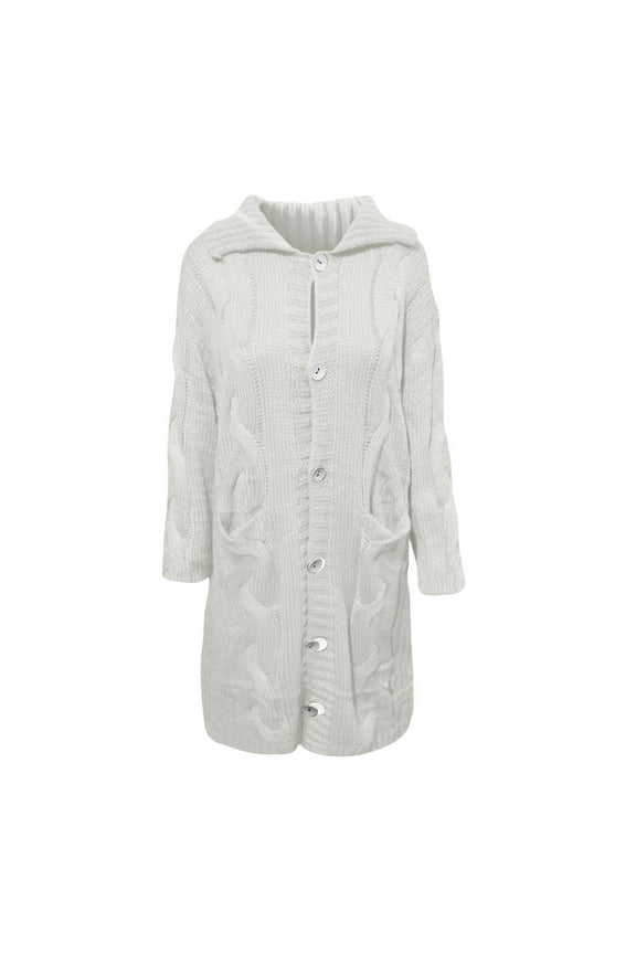 Sweater Jacket for Women, Clearance Women Hood Cardigan Large Size Sweater Pocket Single Breasted Long Sleeves Coat