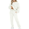 thumbnail image 1 of hoksml Sweatshirt Set For Women Fashion Round-Neck Blouse Long Sleeve Tops Sweatshirt Casual Sets Top + Casual Pants 2 Piece Set Fall Special Sale, 1 of 8