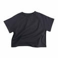 thumbnail image 1 of hoksml Toddler Kids' Raglan Short Sleeve T-Shirts Solid Color Cotton Tees Casual Basic Tops for Boys and Girls Daily Wear, 1 of 9