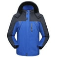 thumbnail image 1 of hoksml Unisex Couple's Matching Hooded Anorak Jacket Windproof Hiking Coat with Zipper Solid Color-Block Outdoor Parka (Plus Size Available), 1 of 2