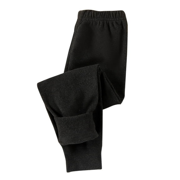 hoksml Unisex Kids' Boys Girls (1-11Y) Solid Color Thermal Leggings - French Brushed Fleece Lounge Pants with Elastic Waist for Winter