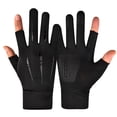 thumbnail image 1 of hoksml Unisex Sun Protection Gloves Breathable Ice Silk with Fingerless Design for Driving Fishing, 1 of 7