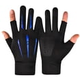 thumbnail image 1 of hoksml Unisex Sun Protection Gloves Breathable Ice Silk with Fingerless Design for Driving Fishing, 1 of 5