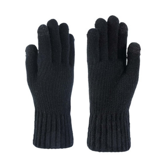 hoksml Unisex Thermal Fleece-Lined Knit Gloves Super Warm Thick Winter Gloves for Men Women, Cold Weather
