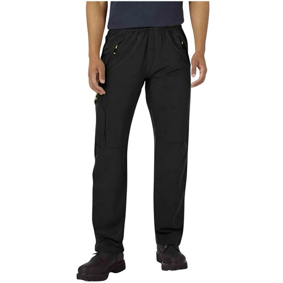 hoksml Unisex Waterproof Quick-Dry Cargo Pants Lightweight Hiking Travel Golf Pants with Zipper Pockets Hunting Utility Wear for Men Women