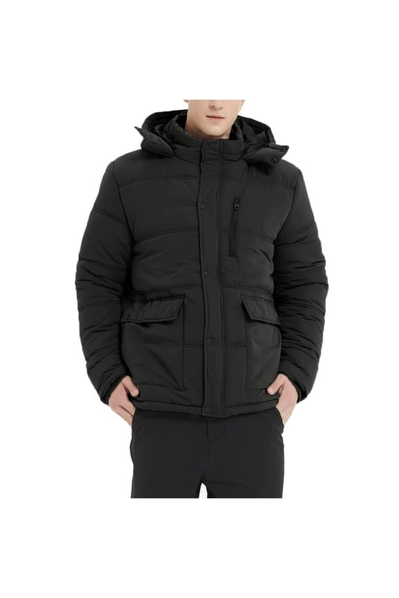 Winter Jackets For Men Fall/Winter Fashion Fleece Denim Jacket Stretch Washed Denim Top Jacket on Clearance