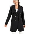 thumbnail image 1 of hoksml Women Elegant Business Office Work Jacket, Casual Turn Down Collar Fashion Button Blouse- Long Coat On Clearance, 1 of 9