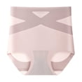 thumbnail image 1 of hoksml Women High Waist Panties X Cross Mesh Shaping Briefs Invisible Tummy Control Underwear for Daily Inner Wear, 1 of 5
