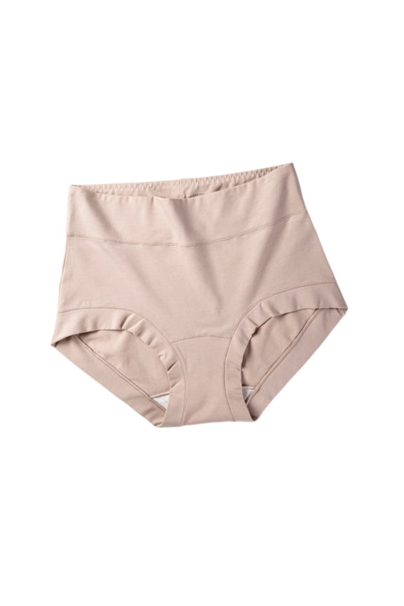 Women Panties High Waist Cotton Briefs Leg Opening Stretch Underwear for Daily Inner Wear