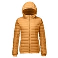 thumbnail image 1 of hoksml Women Winter Lightweight Down Jacket Hooded Short Korean Style Extra Large Size Plus Zip Puffer Warm Coat M-4XL, 1 of 8