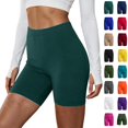 thumbnail image 1 of hoksml Women's High Waisted Biker Shorts Yoga Shorts Stretch Workout Running Tights, 1 of 8