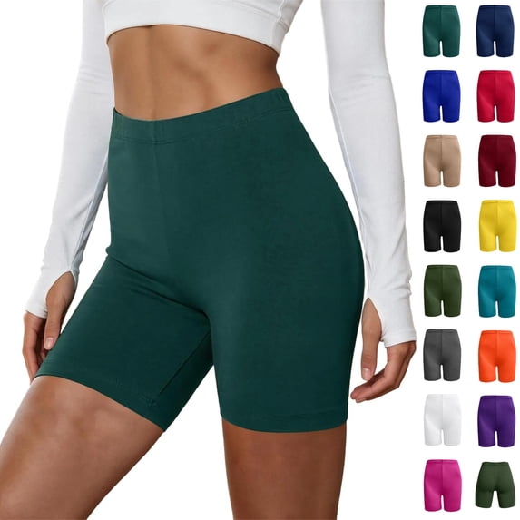hoksml Women's High Waisted Biker Shorts Yoga Shorts Stretch Workout Running Tights