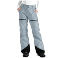 thumbnail image 1 of hoksml Women's Color Block Windproof Waterproof Ski Pants Fashion High Waisted Lightweight Single Layer Sport Pants with Pockets for Ski Winter Outdoor, 1 of 8