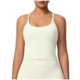 thumbnail image 1 of hoksml Women's Crisscross Back Crop Tank Tops Nylon Spandex Workout Tops for Yoga Activewear, 1 of 5