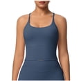 thumbnail image 1 of hoksml Women's Crisscross Back Crop Tank Tops Nylon Spandex Workout Tops for Yoga Activewear, 1 of 5