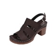 thumbnail image 1 of hoksml Women's Cutout Block Heel Sandals, Open Toe, 2.76in Slingback Dress Shoes, Comfortable Walking Heels, Multiple Colors, 1 of 9