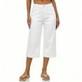 thumbnail image 1 of hoksml Women's Denim Wide Leg Cropped Pants Casual High Waist Jeans with Pockets, 1 of 8