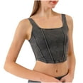 thumbnail image 1 of hoksml Women's Denim Yoga Sports Bra Lingerie U Shaped Underwear Lingerie Slimming Beauty Back Exercise Tank Top Elastic Bras, 1 of 4