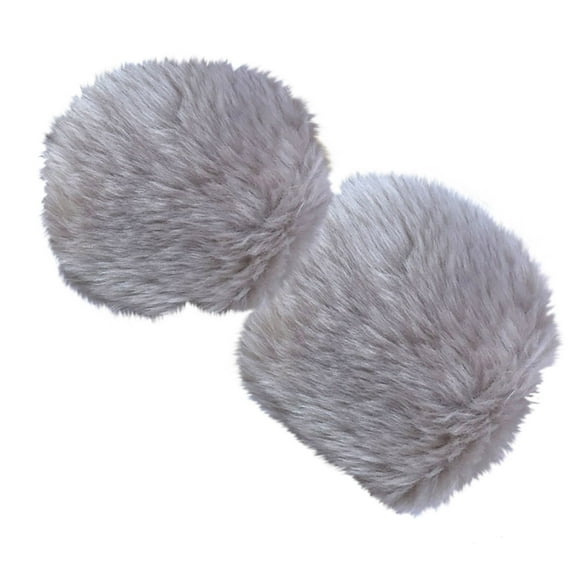 hoksml Women's Faux Fur Sleeves Wristbands Gloves Plush Solid Color Winter Fashion Comfort Thermal Gloves