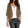 thumbnail image 1 of hoksml Women's Flowy Kimono Cardigan, 3/4 Sleeve Open Front Sheer Cover Up, Lightweight Casual Top for Daily and Beach Wear, 1 of 7