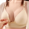 thumbnail image 1 of hoksml Women's Front Closure Nursing Bra - Ribbed Wireless Maternity Bra for Breastfeeding, 1 of 9