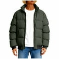 thumbnail image 1 of hoksml Women's Heavyweight Winter Coat Thickened Stand Collar Puffer Jacket with Pockets, Warm Windproof Outdoor Parka, 1 of 5