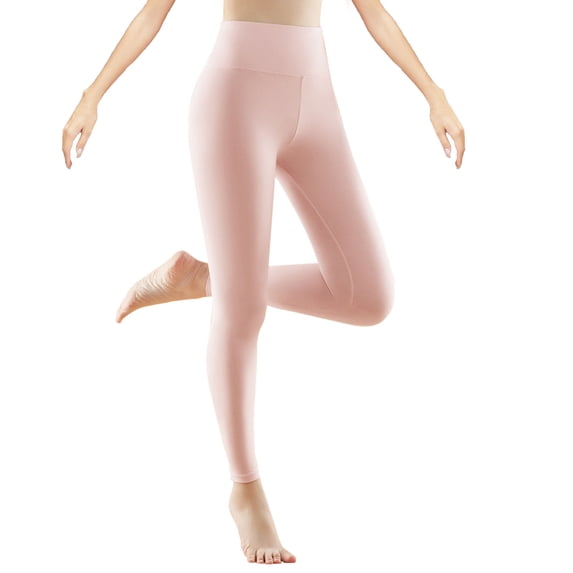 hoksml Women's High Waist Leggings Solid Color Slim Fit Soft Stretchy Thermal Fall Winter Comfort Pants