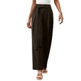 thumbnail image 1 of hoksml Women's High Waist Pleated Dress Pants Tie Design Casual Long Trousers with Pockets, 1 of 6