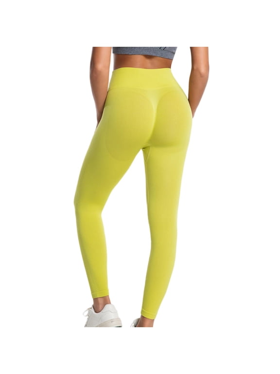 Women's High Waisted Butt Lifting Leggings, Seamless Workout Yoga Pants for Gym