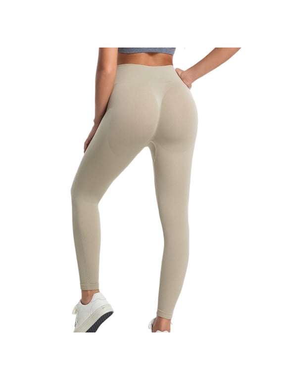 Women's High Waisted Butt Lifting Leggings, Seamless Workout Yoga Pants for Gym