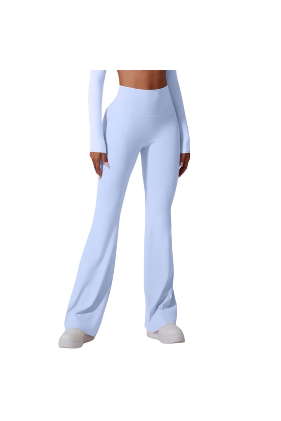 Women's High Waisted Flare Yoga Pants, Nylon Spandex with Butt Lifting Design for Fitness and Pilates
