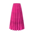 thumbnail image 1 of hoksml Women's High Waisted Tiered Maxi Skirt, Flowy Textured A-Line Long Skirt for Casual Summer Vacation, 1 of 3