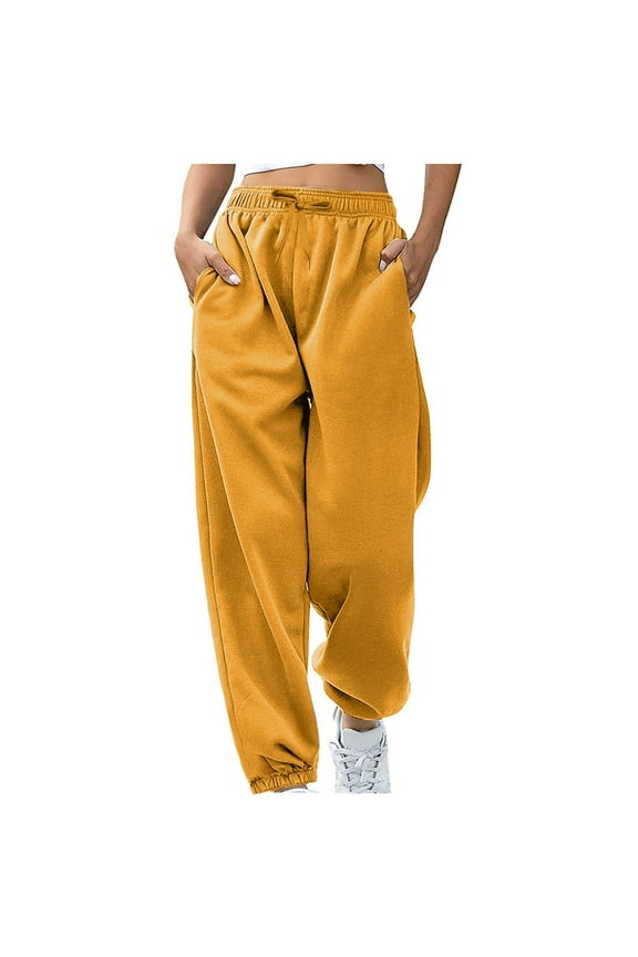 Women's Joggers Loose Fit Cuffed Sweatpants with Drawstring Waist for Lounge Casual Athletic Pants