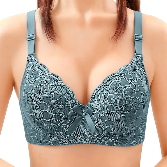 hoksml Women's Lace Push Up Underwire Bra, Firm Support and Snug Comfort, Soft Stretch Everyday Essential Undergarment