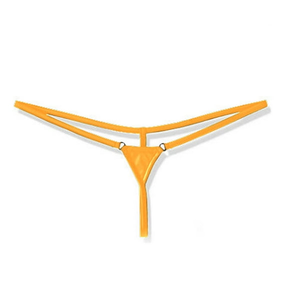 hoksml Women's Low-Rise Cheeky T-Back Thong - Solid Color Micro Mini Briefs Lingerie