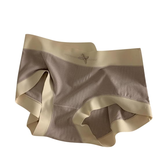 hoksml Women's Modal Cotton Ribbed Underwear - Seamless Mid Rise Naked Feel Panties with Breathable Comfort