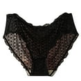 thumbnail image 1 of hoksml Women's Plus Size Breathable Mesh Lace Panties - Solid Color Comfort Underwear, High Waist Full Coverage Briefs, 1 of 4