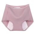 thumbnail image 1 of hoksml Women's Plus Size High-Waist Leakproof Period Panties - Cotton Blend Ribbed Lace Trim Briefs for Menstrual Incontinence Protection, 1 of 5