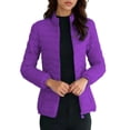thumbnail image 1 of hoksml Women's Plus Size Short Puffer Jacket Stand Collar Lightweight Down Coat Figure-Flattering Zip Front Jacket with Pockets, 1 of 5