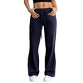 thumbnail image 1 of hoksml Women's Pull-On Flare Lounge Pants, Soft Knit with Drawstring Waist, Multiple Colors, 1 of 6