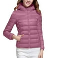 thumbnail image 1 of hoksml Women's Quilted Down Jacket Long Sleeve Hooded Zip Up Lightweight Winter Puffer Coat with Pockets, 1 of 7