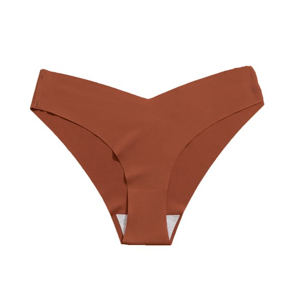 hoksml Women's Seamless Mid-Rise Thong - Breathable Lifting Underwear with Soft Stretch No Show Design