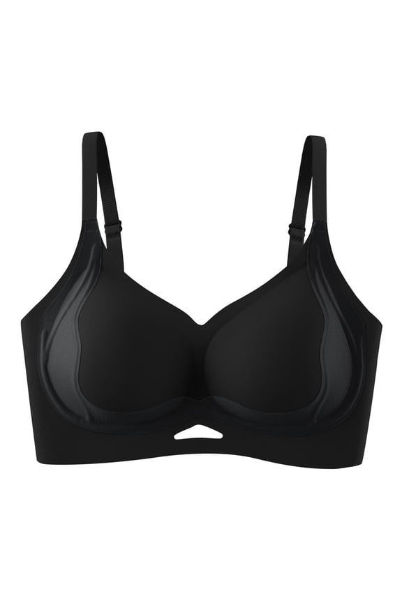 Women's Seamless Wireless Push-Up Bra - Buttery-Soft Comfort Bra with Adjustable Straps and Back Closure