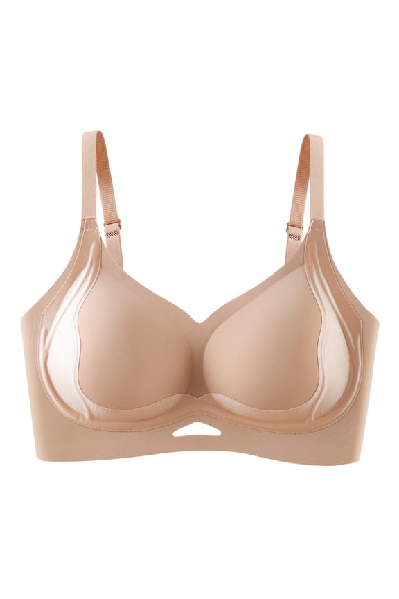 Women's Seamless Wireless Push-Up Bra - Buttery-Soft Comfort Bra with Adjustable Straps and Back Closure