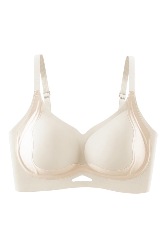 Women's Seamless Wireless Push-Up Bra - Buttery-Soft Comfort Bra with Adjustable Straps and Back Closure